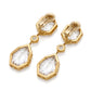 Verdura - Estate 18k Yellow Gold White Topaz Byzantine Pendant Earrings