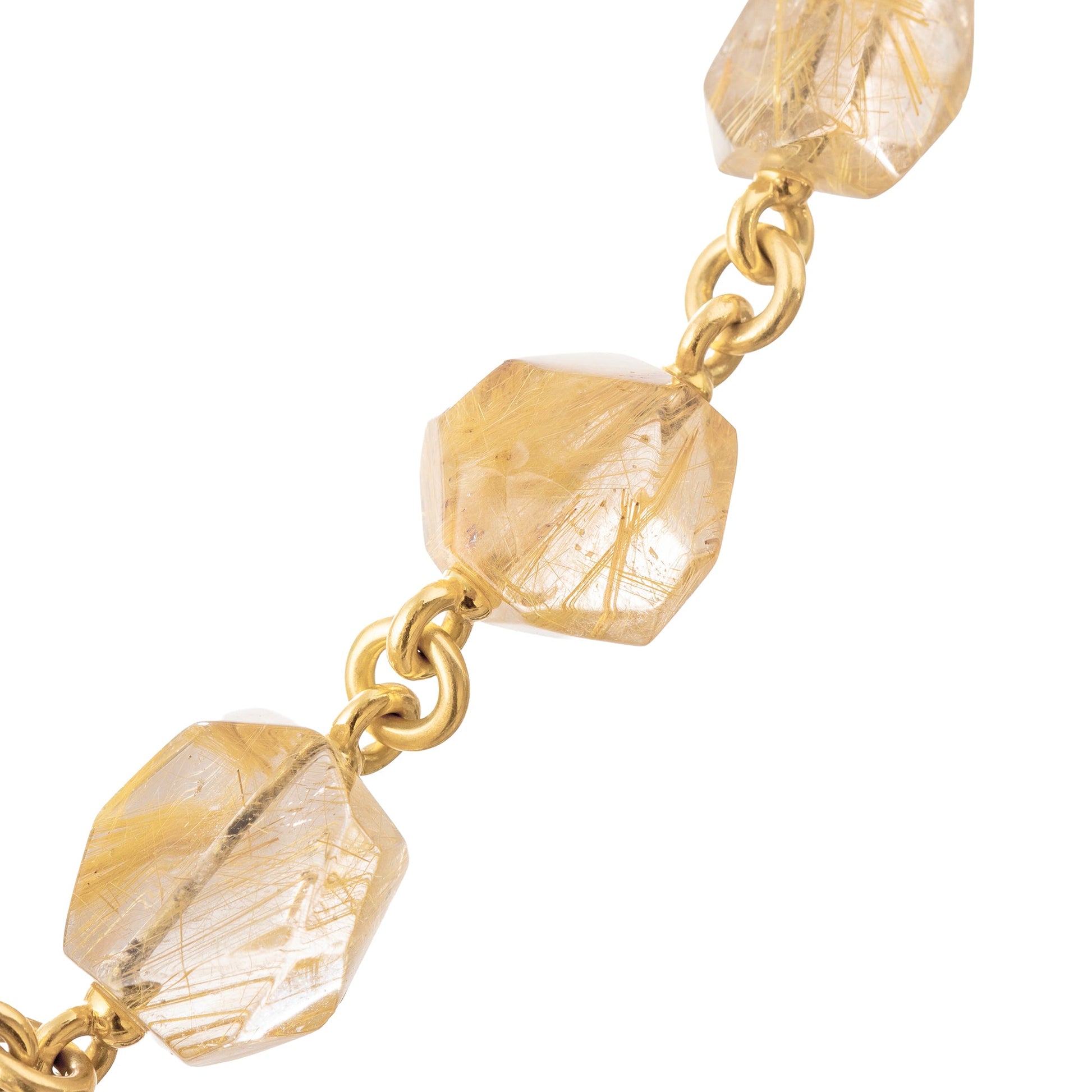 Verdura - Estate Rutilated Quartz South Sea Pearl 'Y' Drop Necklace
