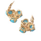 Verdura - Estate Turquoise Diamond Three Stone Earrings