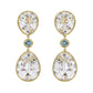 Verdura - Estate White & Blue Topaz Byzantine Drop Earrings