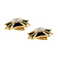 Verdura - Estate White Topaz Black Enamel Maltese Cross Earrings