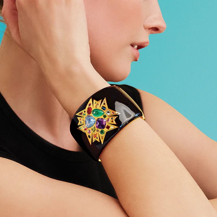 Verdura - Multicolored Gemstone Theodora Cuff Bracelet