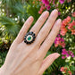 Veschetti - 18k Yellow Gold Emerald Diamond Black Onyx Bon Bon Ring