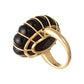 Veschetti - 18k Yellow Gold Emerald Diamond Black Onyx Bon Bon Ring
