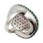 Veschetti - Pink Tourmaline Tsavorite Diamond Cocktail Ring