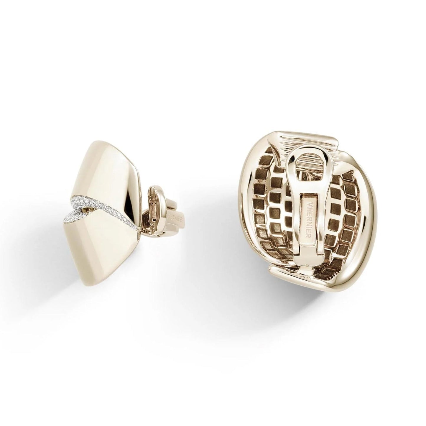 Vhernier - 18k White Gold Diamond Abbraccio Midi Earrings