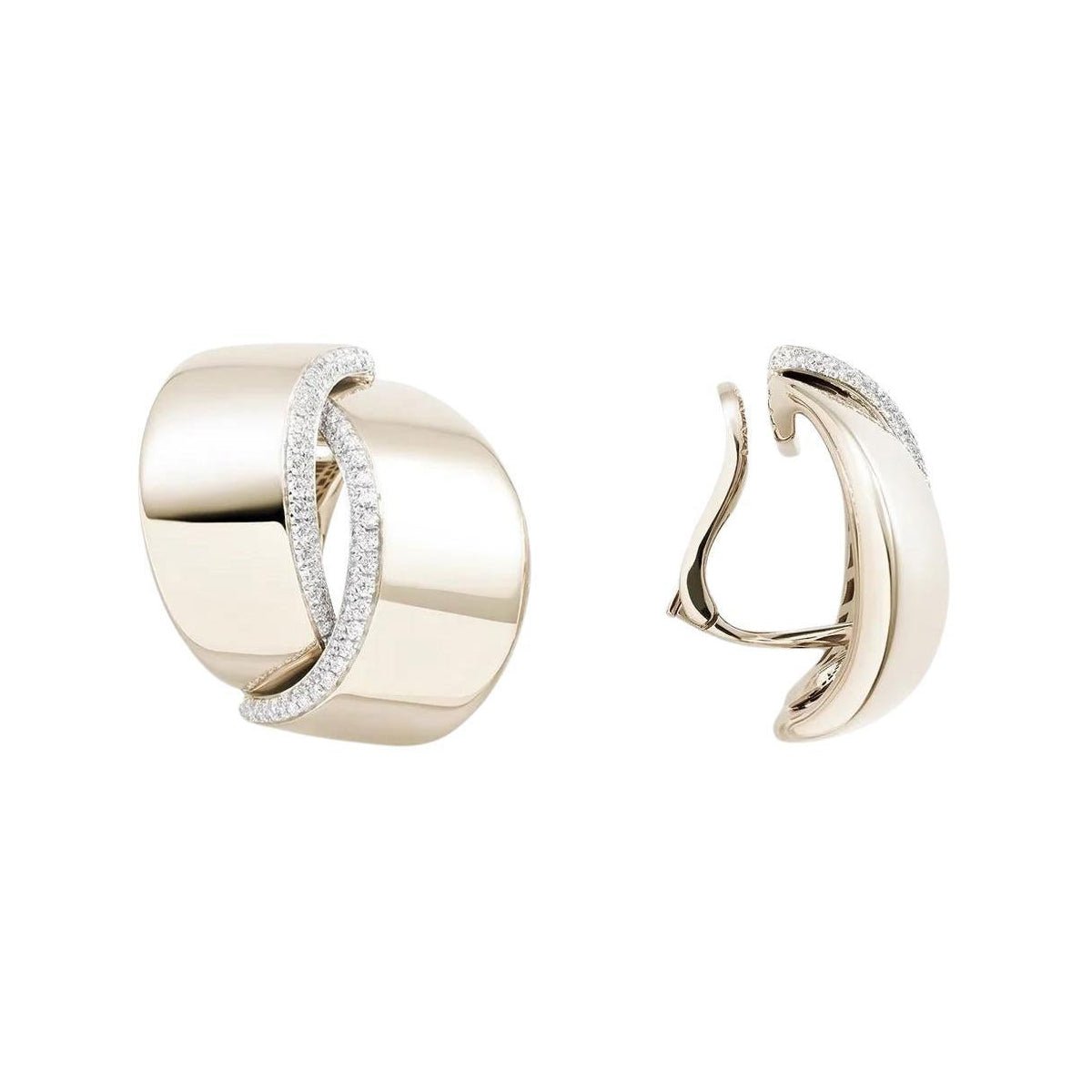 Vhernier - 18k White Gold Diamond Abbraccio Midi Earrings