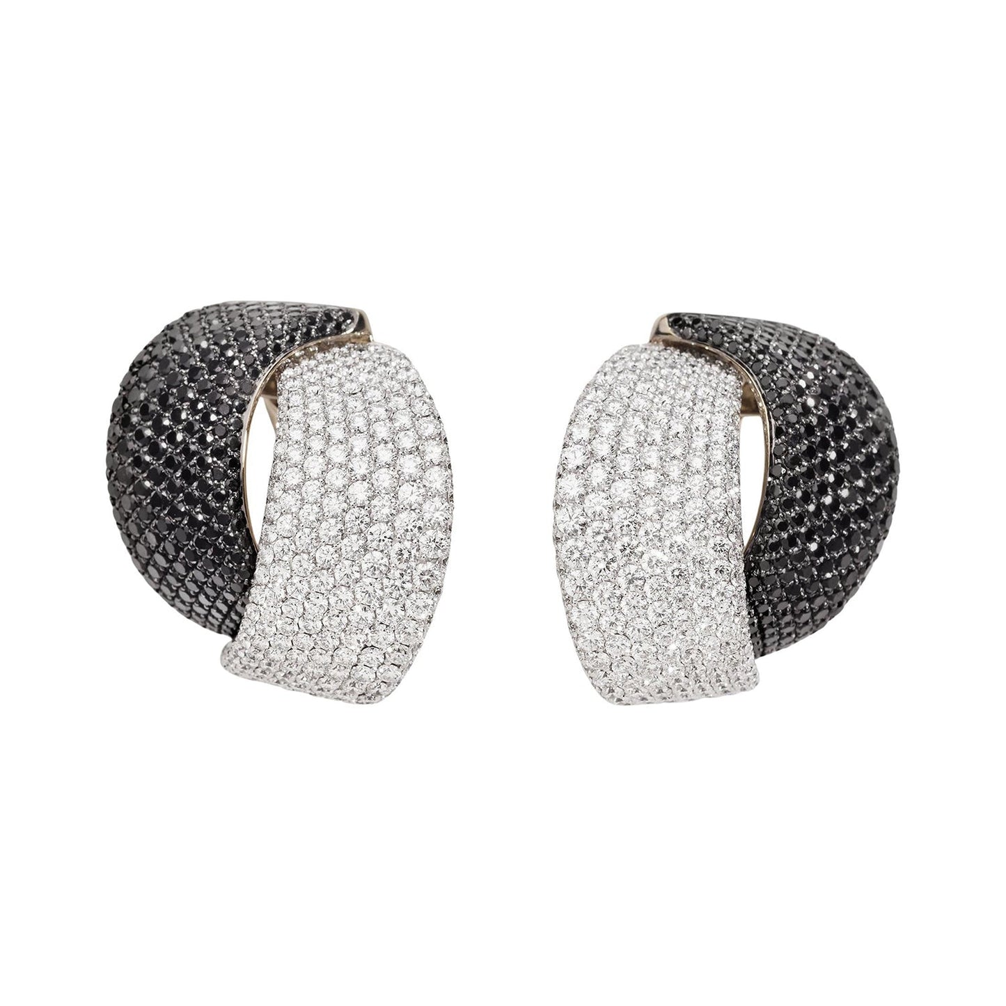 Vhernier - Black & White Diamond Abbraccio Earrings