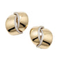 Vhernier - Estate 18k Natural White Gold Diamond Large Abbraccio Earrings