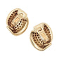 Vhernier - Estate 18k Natural White Gold Diamond Large Abbraccio Earrings