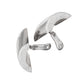 Estate 18k White Gold Diamond Vague Earrings