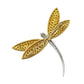 Yellow Sapphire Diamond Dragonfly Brooch