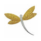 Yellow Sapphire Diamond Dragonfly Brooch