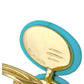 Belperron - 18k Yellow Gold Turquoise Gemini Clip Earrings