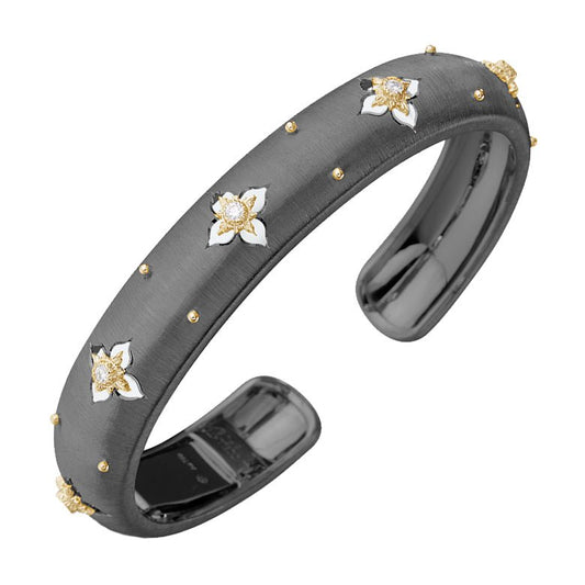 Buccellati - 18k Black Gold Diamond Macri Giglio Cuff