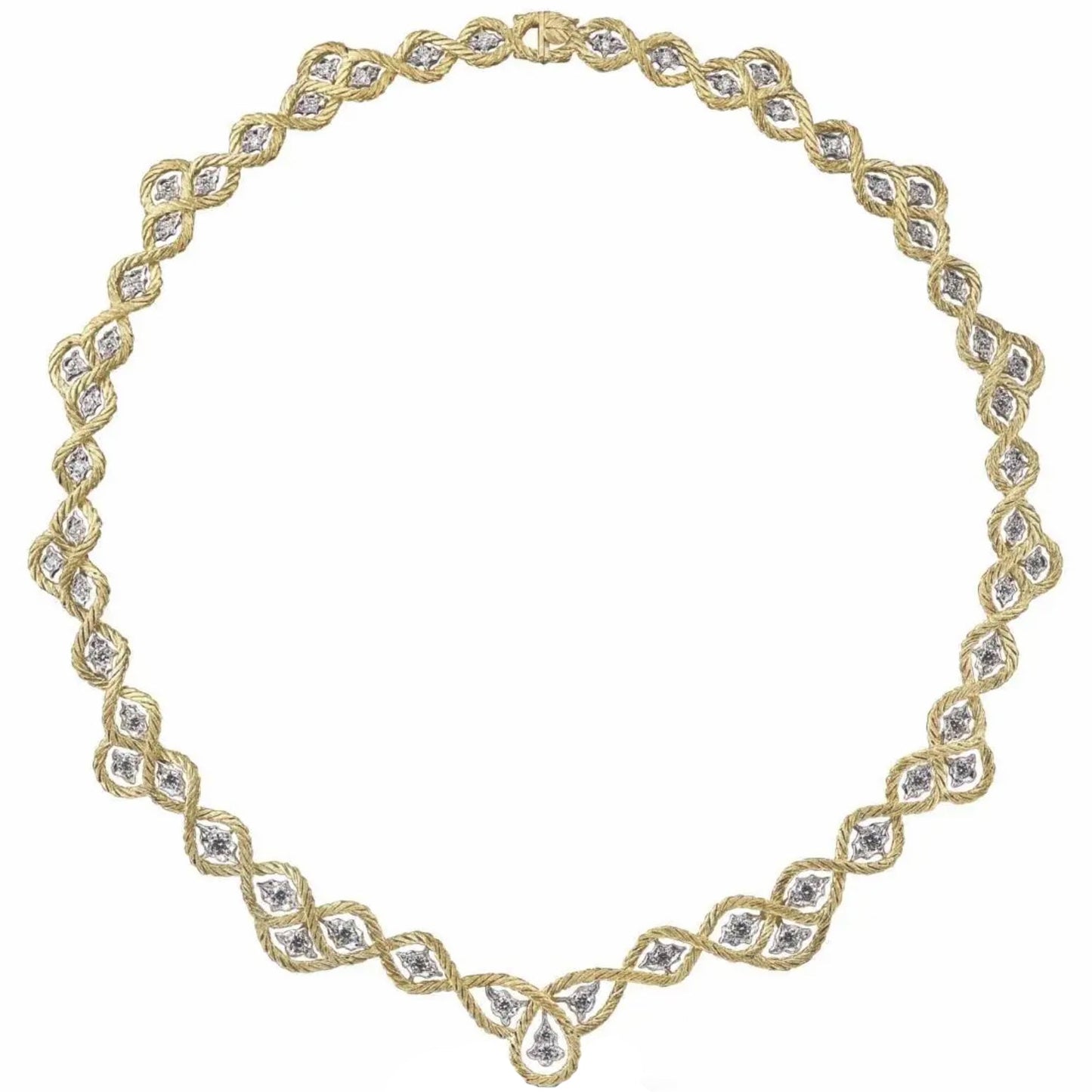 Buccellati - 18k Gold Diamond Étoilée Collar Necklace