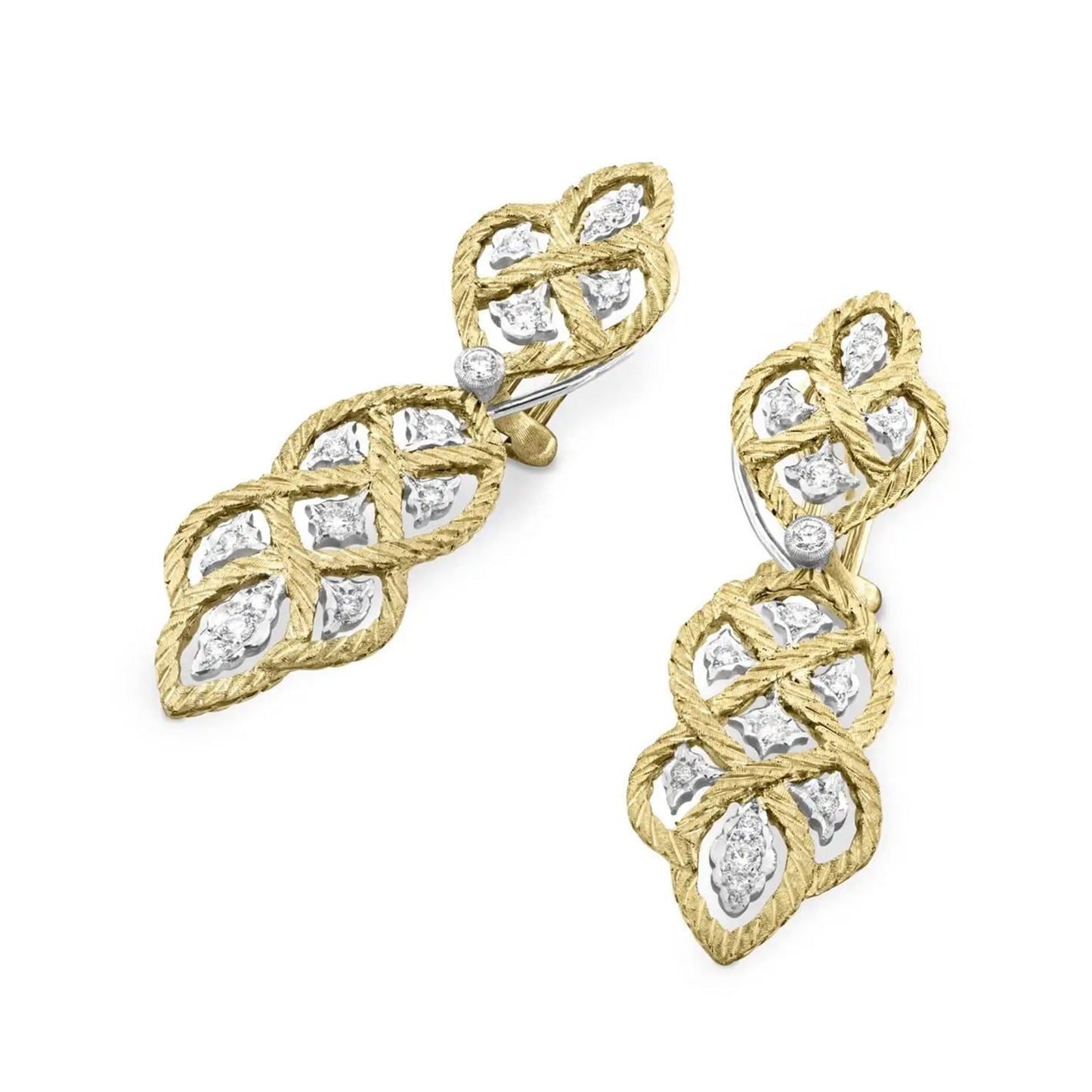 Buccellati - 18k Gold Diamond Étoilée Drop Earrings