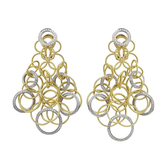 Buccellati - 18k Gold Diamond Medium Hawaii Earrings