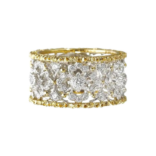 Buccellati - 18k Gold Diamond Opera Band Ring