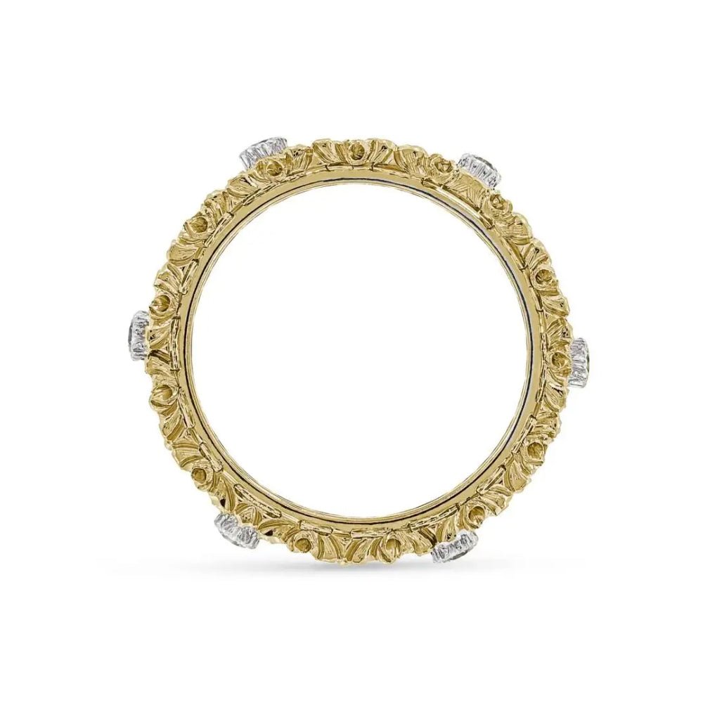 Buccellati - 18k Gold Diamond Opera Band Ring
