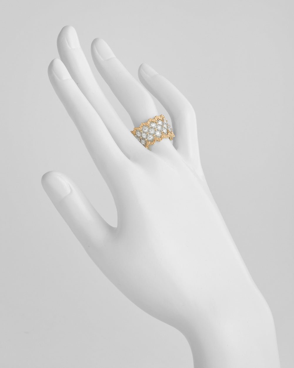 Buccellati - 18k Gold Diamond Rombi Band Ring