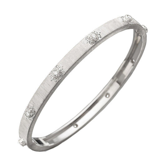 Buccellati - 18k White Gold Diamond Macri Bangle