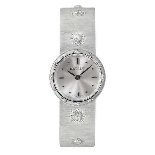 Buccellati - 18k White Gold Diamond Macri Bracelet Watch