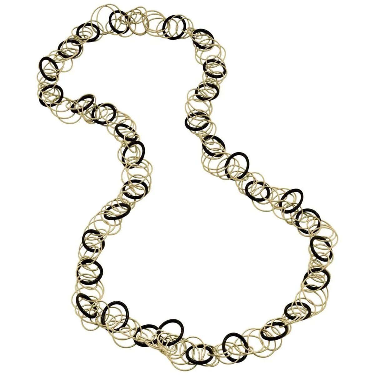 Buccellati - 18k Yellow Gold Black Onyx Hawaii Long Necklace