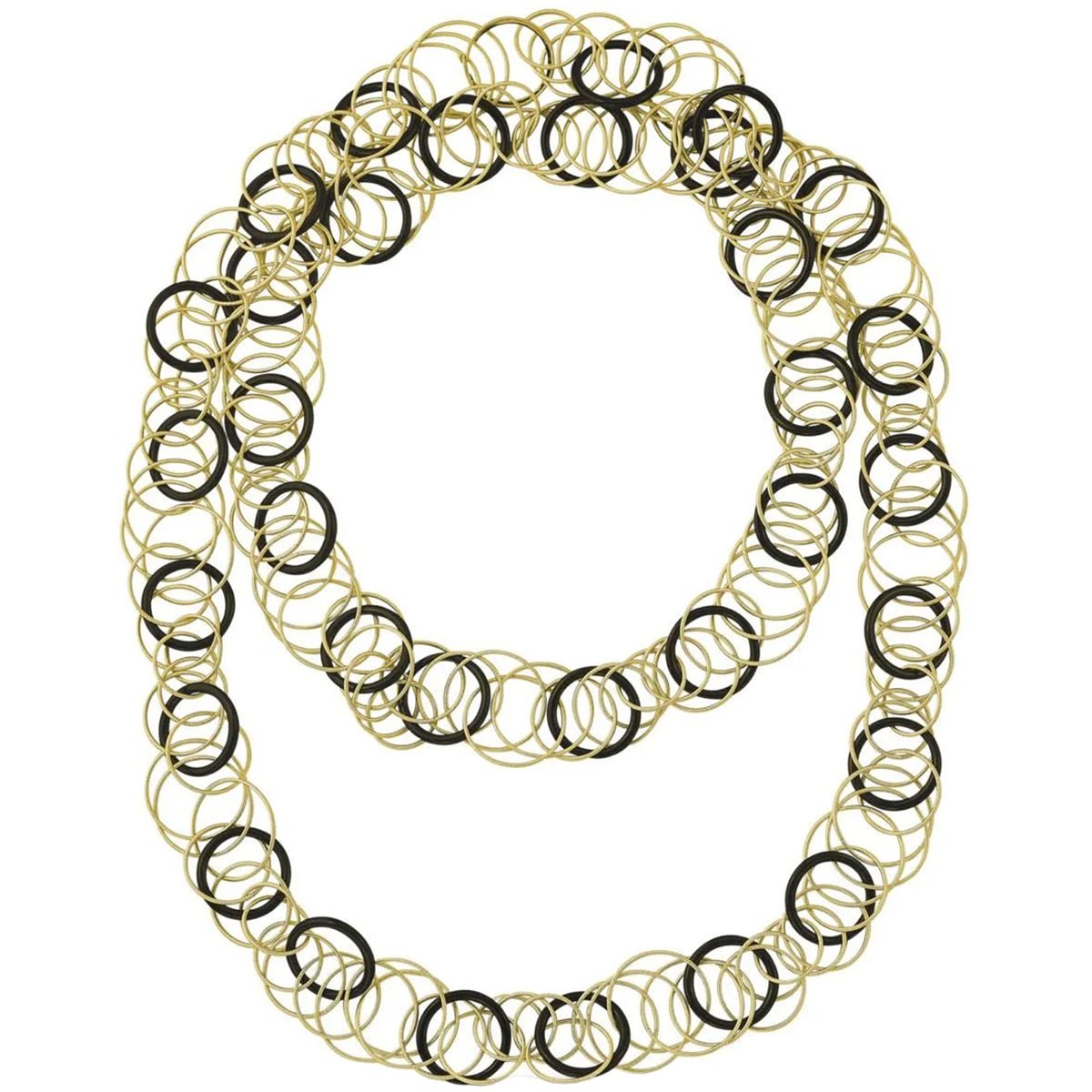 Buccellati - 18k Yellow Gold Black Onyx Hawaii Long Necklace