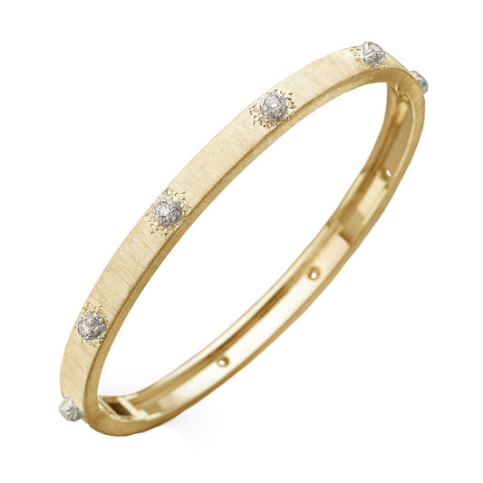 Buccellati - 18k Yellow Gold Diamond Macri Bangle
