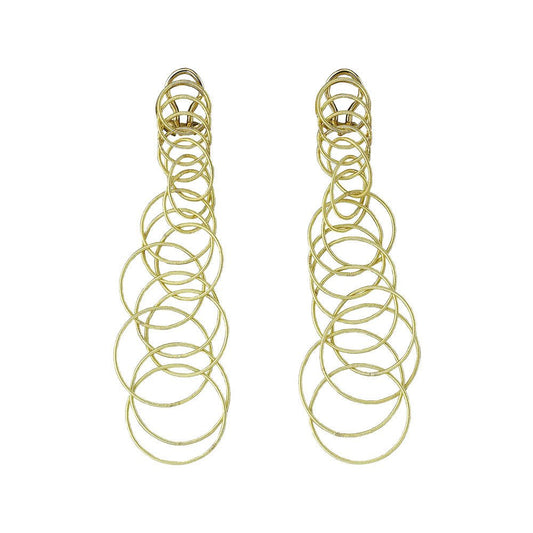 Buccellati - 18k Yellow Gold Hawaii Long Drop Earrings