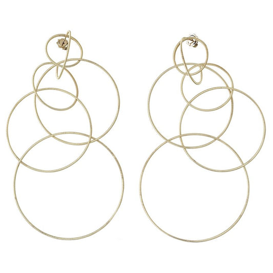 Buccellati - 18k Yellow Gold Hawaii Waikiki Circle Pendant Earrings