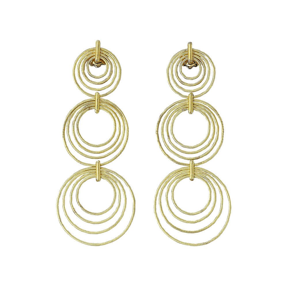 Buccellati - 18k Yellow Gold Hawaii Waikiki Triple Drop Earrings