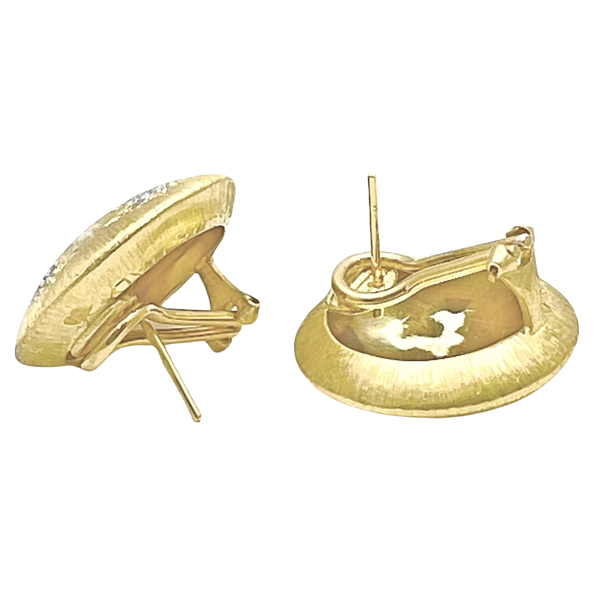 Buccellati - Estate 18k Yellow & White Gold Geminato Earrings