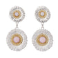 Buccellati - Silver Pink Opal Diamond Large Daisy Drop Earrings