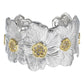 Buccellati Silver - Silver Diamond Gardenia Flower Cuff Bracelet