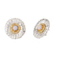Buccellati Silver - Silver Pink Opal Diamond Daisy Earrings