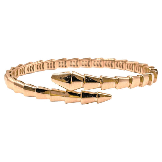 Bvlgari - 18k Rose Gold Viper Bangle Bracelet