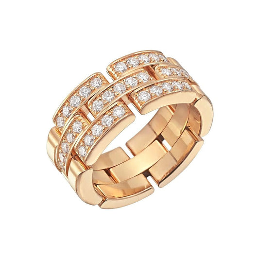 Cartier - 18k Rose Gold Diamond Maillon Panthère Ring