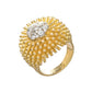 Cartier - 18k Yellow Gold Diamond Cactus Flower Ring