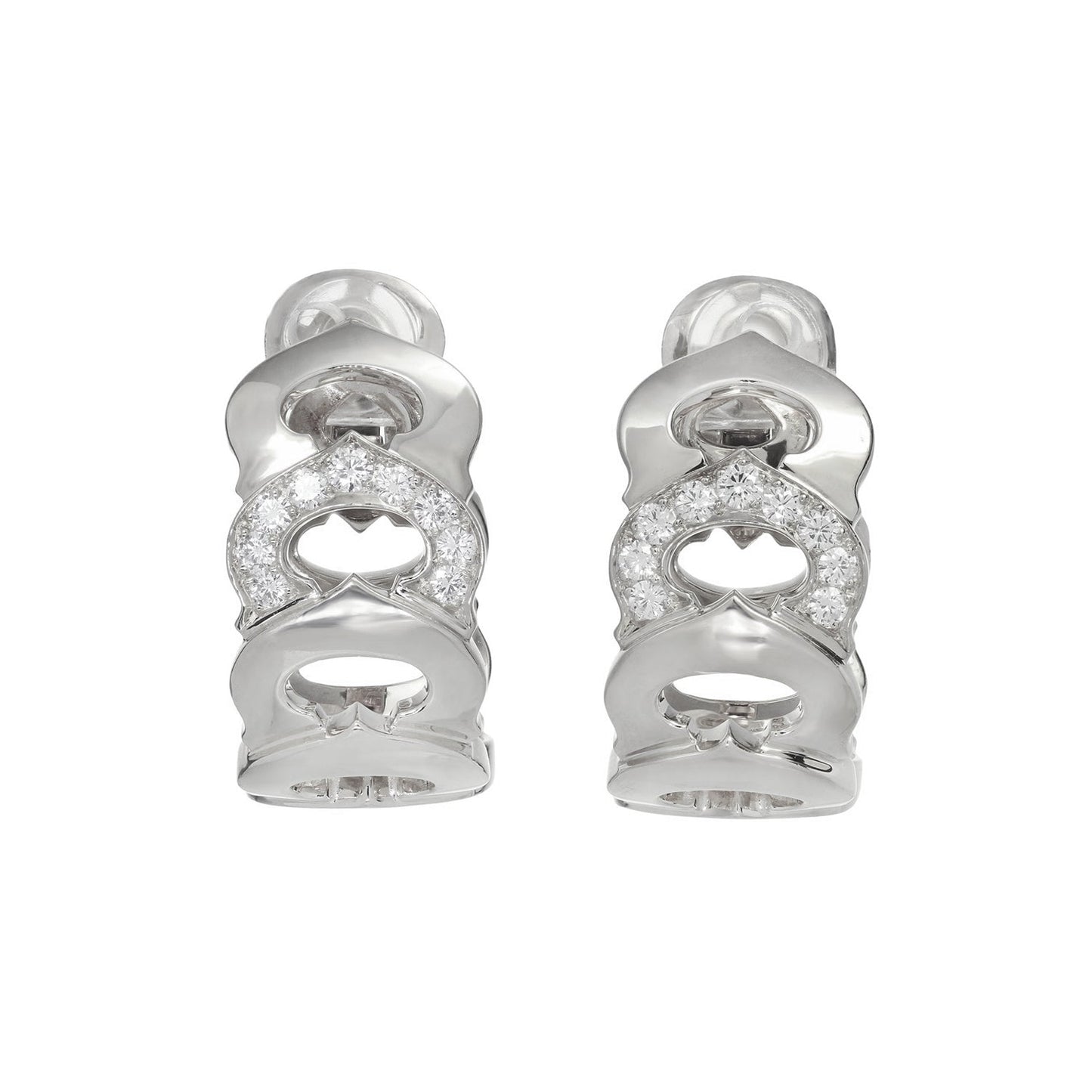 Cartier - 'C' de Cartier 18k White Gold Diamond Earrings