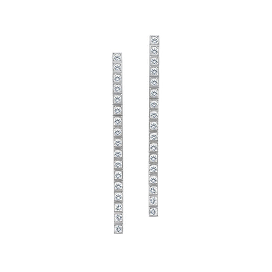 Cartier - Cartier 18k White Gold Diamond Lanieres Earrings