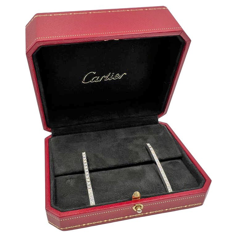 Cartier - Cartier 18k White Gold Diamond Lanieres Earrings