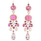 Cicada - Pink Tourmaline Chandelier Earrings