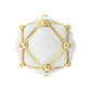 David Webb - 18k Gold White Enamel Geodesic Dome Ring