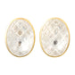 David Webb - 18k Yellow Gold Rock Crystal Pool Clip Earrings