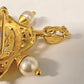 Elizabeth Locke - 19k Gold Venetian Glass Pearl Pendant Brooch