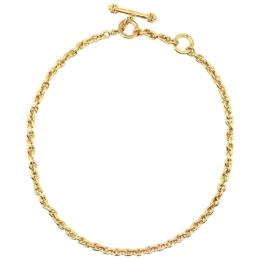 Elizabeth Locke - 19k Yellow Gold Chain Necklace