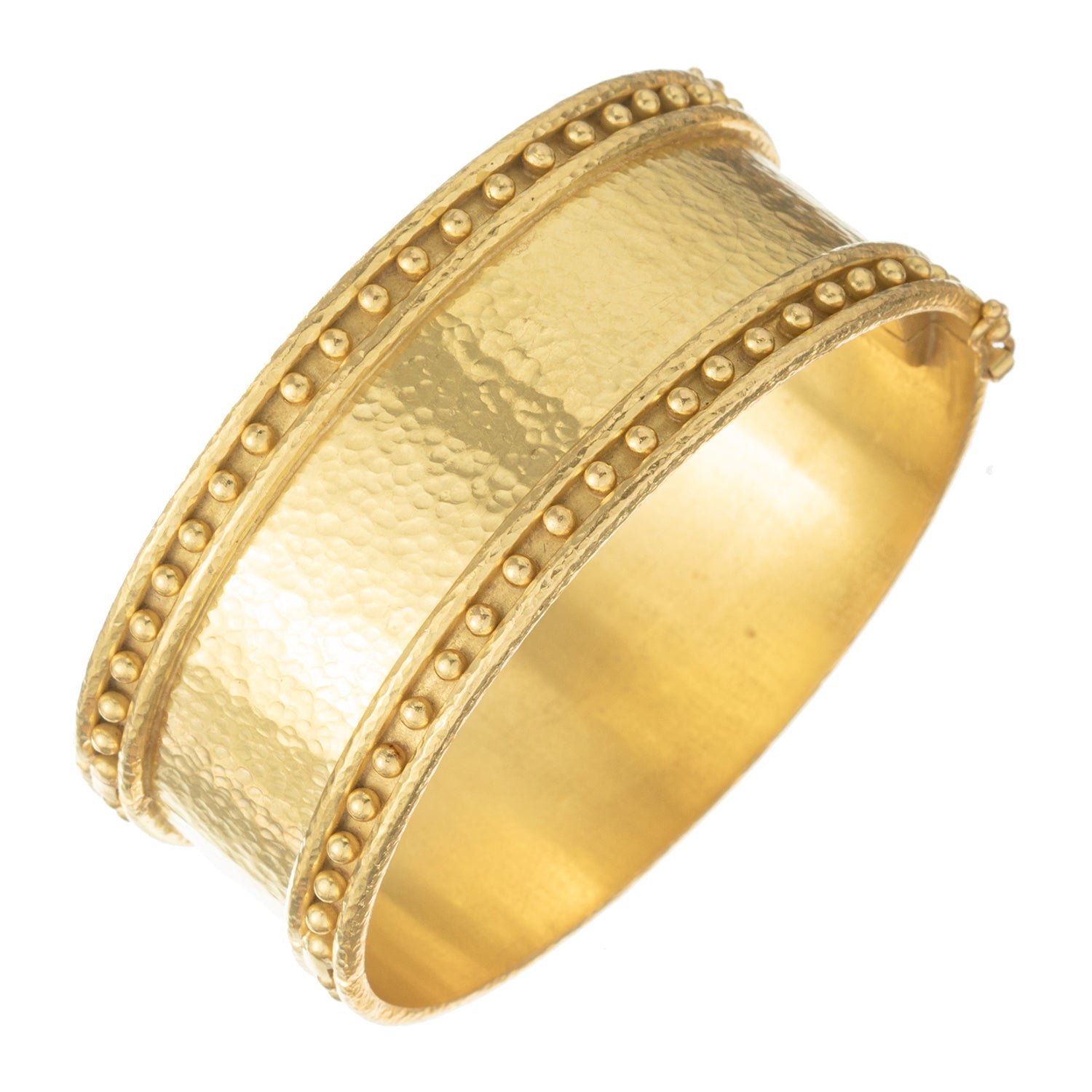 Elizabeth Locke - 19k Yellow Gold Granulated Bangle Bracelet