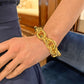 Elizabeth Locke - 19k Yellow Gold Heavy Oval Link Bracelet